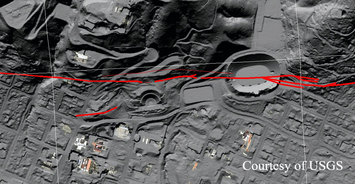 Hayward fault from Google earth